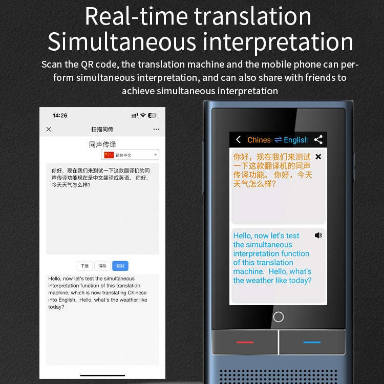 Z6 4G Version 3.1 inch Screen Smart Voice Translator for Business Travel 1GB+16GB Support 138 Lan...