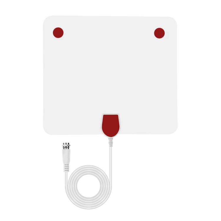 Ultra-thin Indoor HD Digital TV Antenna with 50 Miles Long Range Amplifier(White)