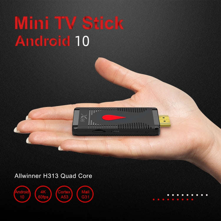 X96 S400 Android 10.0 Mini TV Stick, Allwinner H313 Quad Core ARM Cortex A53, 1GB + 8GB, Support ...