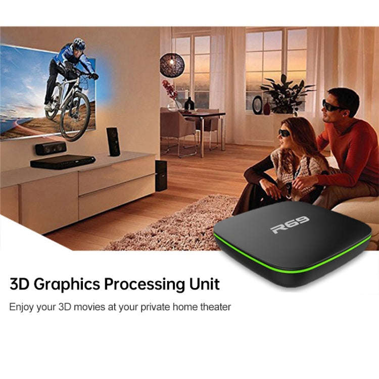 R69 1080P HD Smart TV BOX Android 4.4 Media Player with Remote Control, Quad Core Allwinner H3, R...