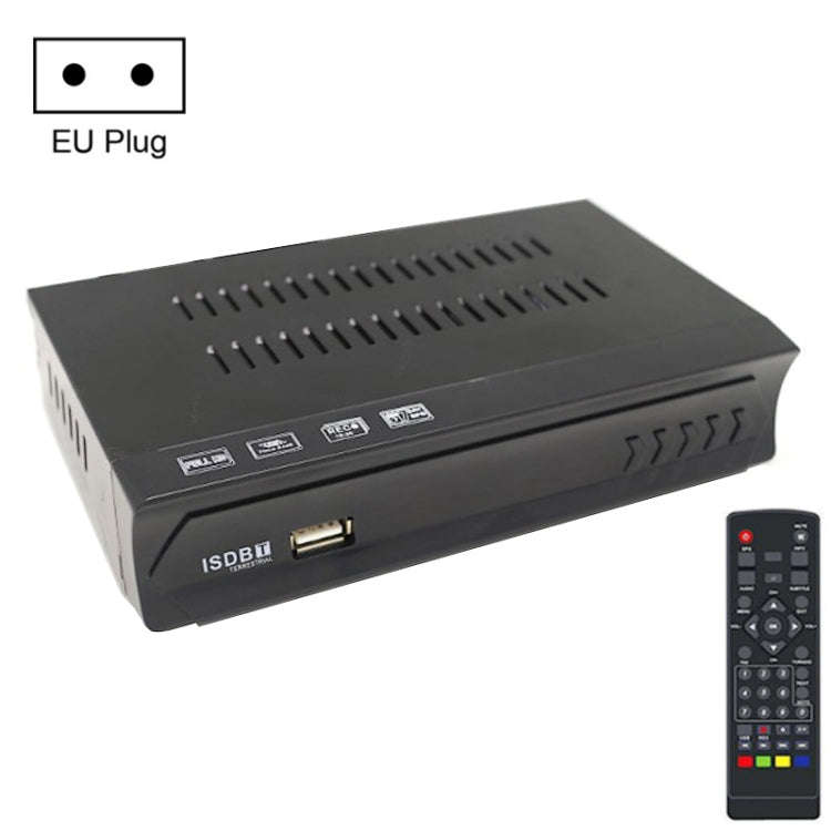 ISDB-T Satellite TV Receiver Set Top Box with Remote Control, For South America, Philippine(EU Plug)