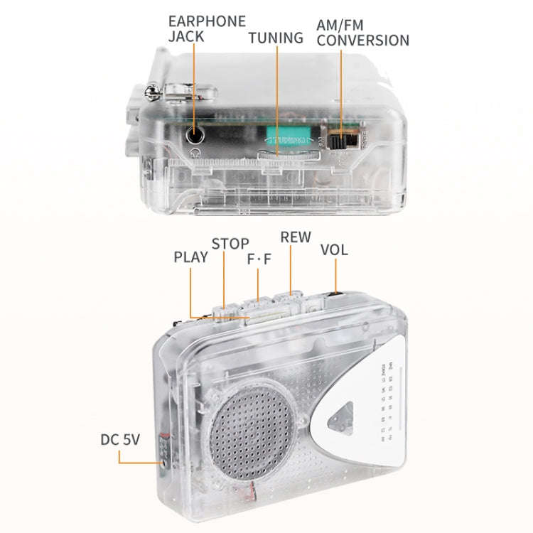 Portable Cassette Player Tape Player AM / FM Radio Receiver