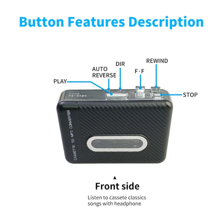 306U Standalone Cassette to MP3 Converter Tape Player