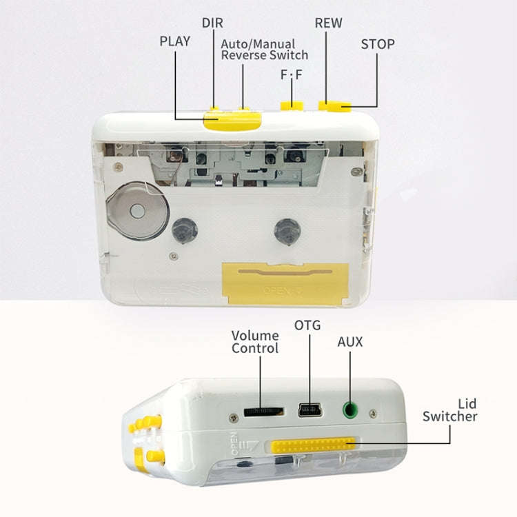 YY700 OTG Cassette Player Tape To MP3 Converter
