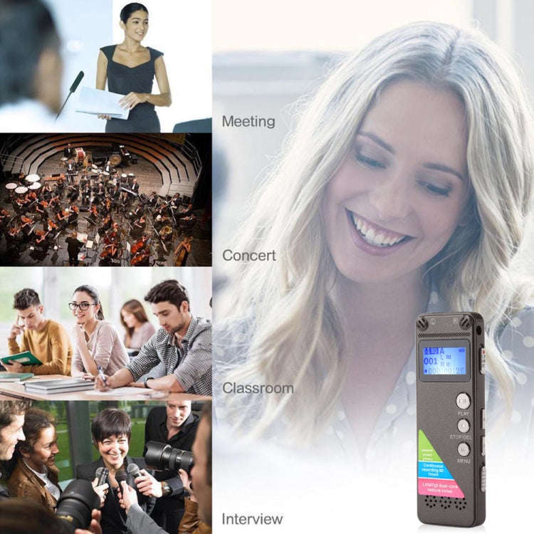 VM31 Portable Audio Voice Recorder, 8GB, Support Music Playback