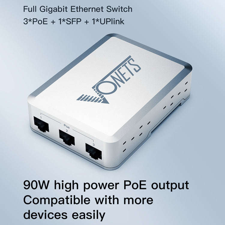 VONETS VSP510 5 Ports Ethernet Gigabit Switch with DC Adapter + Rail Fixing Buckle Set