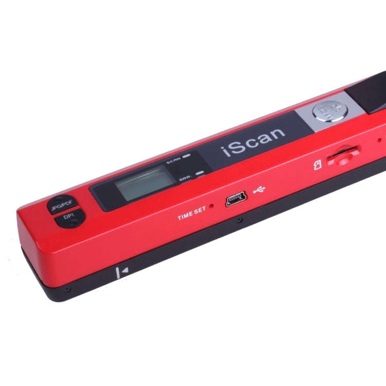 iScan01 Mobile Document Handheld Scanner with LED Display, A4 Contact Image Sensor(Red)