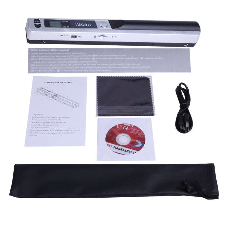 iScan01 Mobile Document Handheld Scanner with LED Display, A4 Contact Image Sensor(Silver)