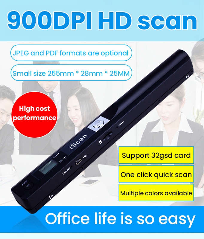 iScan01 Mobile Document Handheld Scanner with LED Display, A4 Contact Image Sensor(Silver)