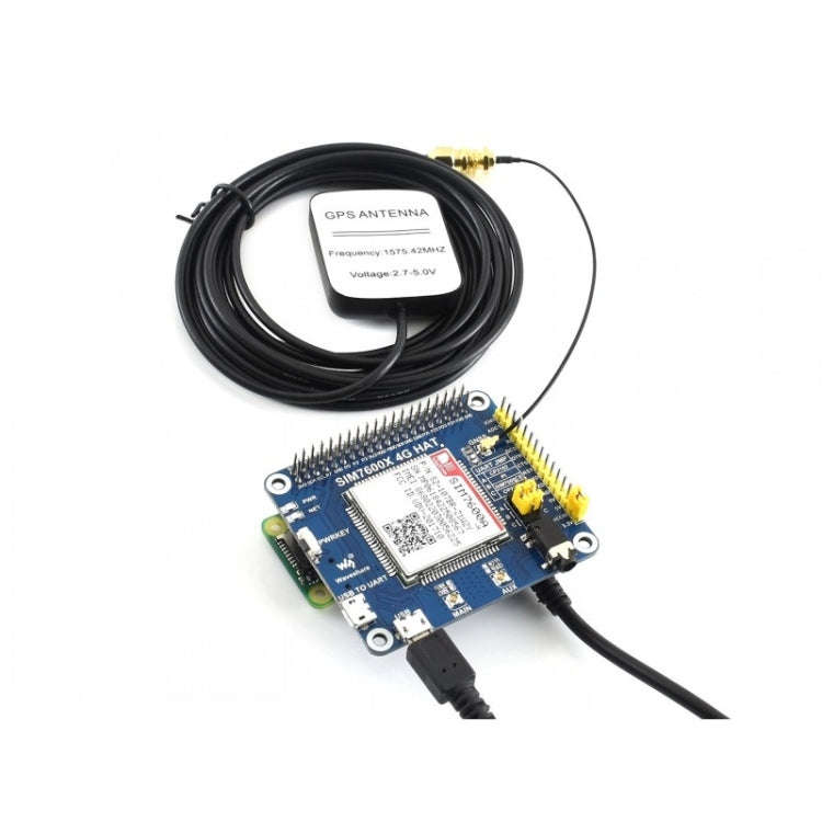Waveshare 4G / 3G / GNSS HAT for Raspberry Pi, LTE CAT4, for North America