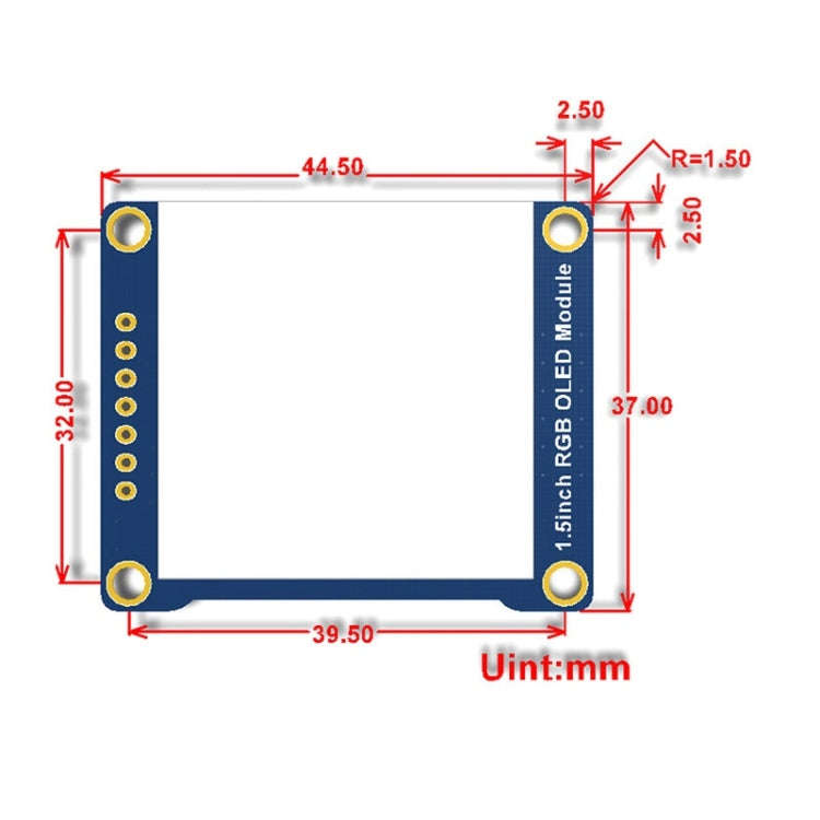 Waveshare General 1.5 inch 128x128 16-bit High Color RGB OLED Display Module
