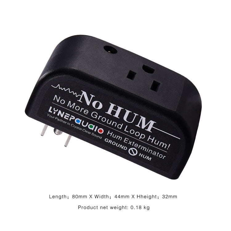 LINEPAUDIO B983 AC Ground Circuit No-Hum Buzz Eliminator, US Plug (Black)