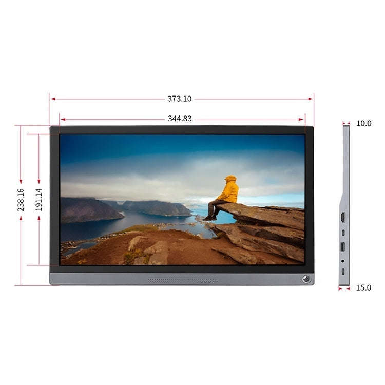 Waveshare 15.6 inch 1920x1080 Full HD Universal Portable IPS Touch Monitor, HD Port /Type-C