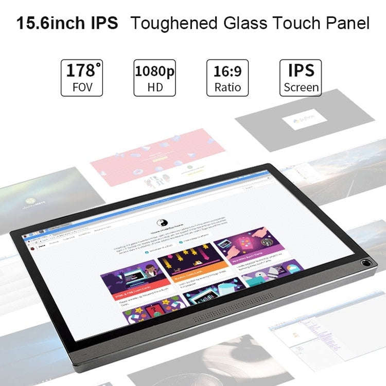 Waveshare 15.6 inch 1920x1080 Full HD Universal Portable IPS Touch Monitor, HD Port /Type-C
