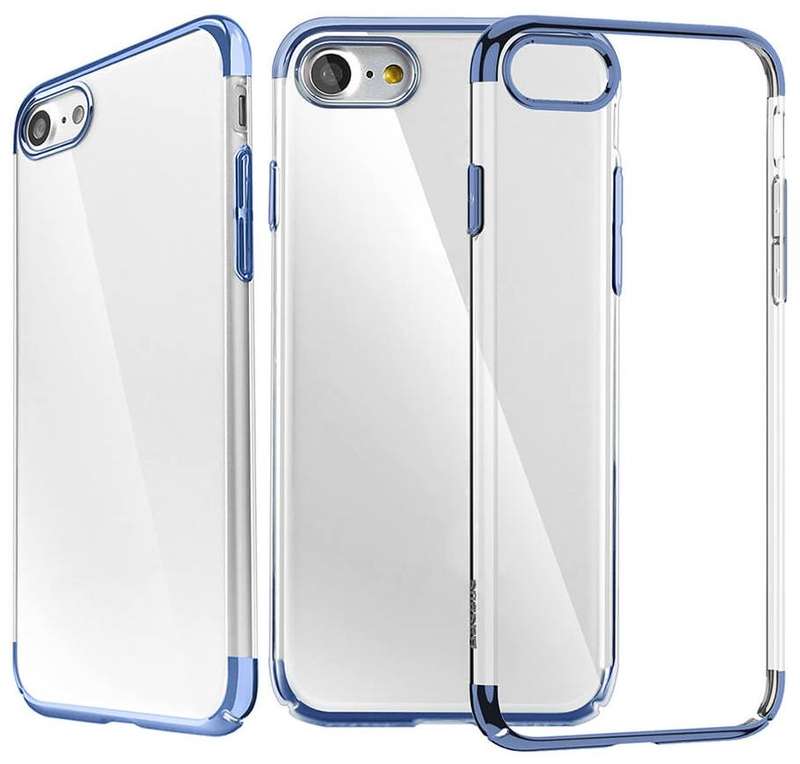 BASEUS Clear Glitter Series Cover Case For Apple Iphone 7 - Blue