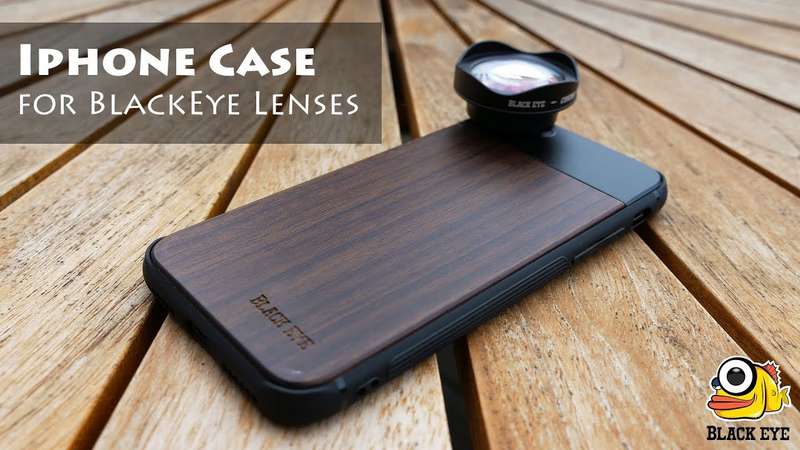 BLACK EYE Iphone X Photo Case With Black Eye Lens Attachment System + Wrist Strap