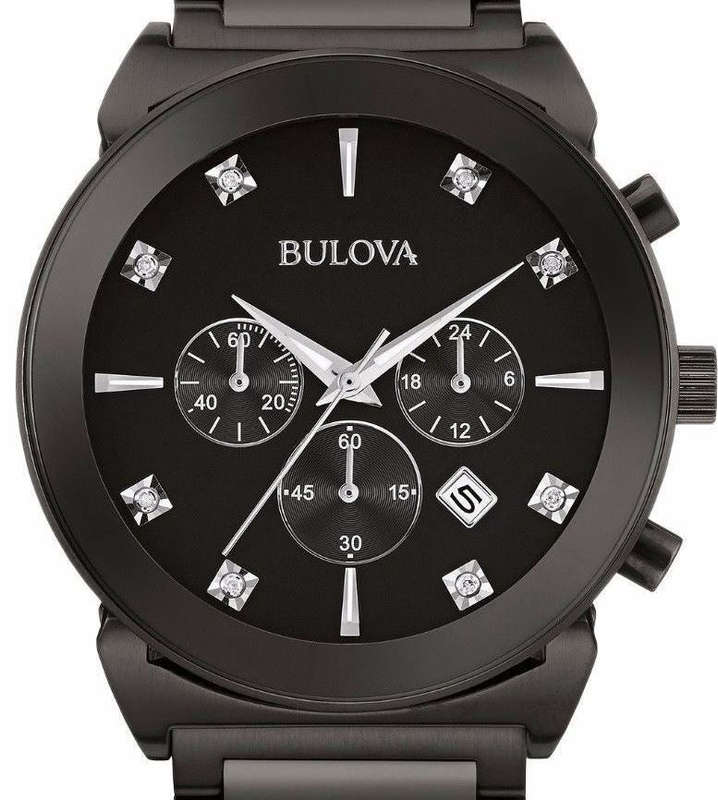 Authentic BULOVA Diamond Collection Chronograph Mens Watch