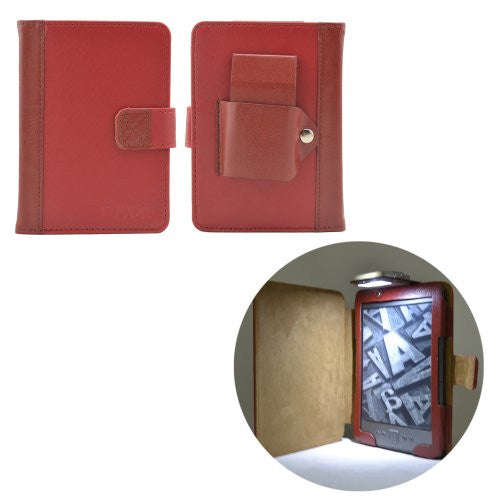 COODIO Kindle 4/5 Premium Lighted Leather Cover Sleeve Case with Bright Led Light