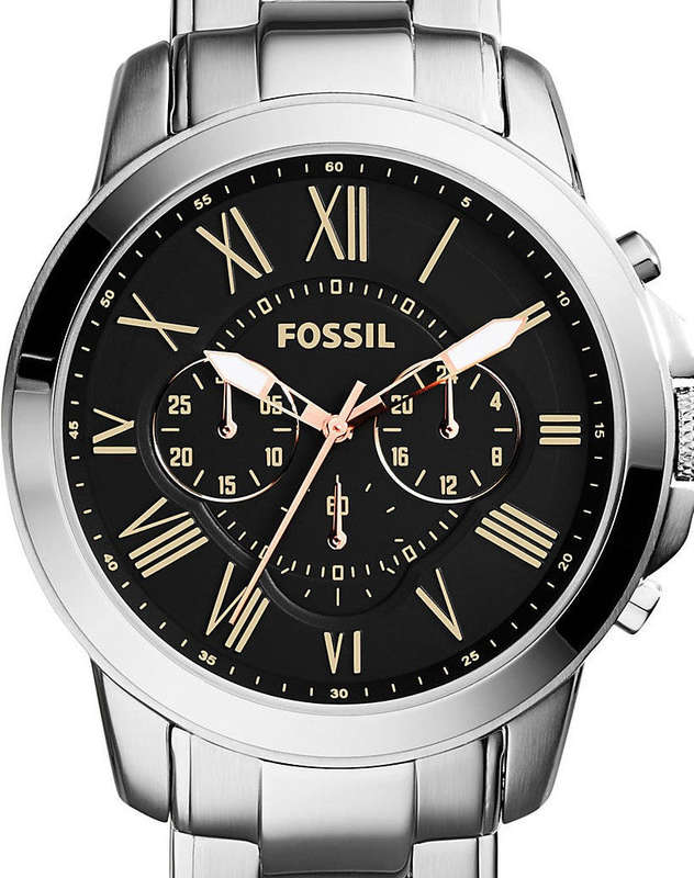 Authentic FOSSIL Grant Stainless Steel Chronograph Mens Watch