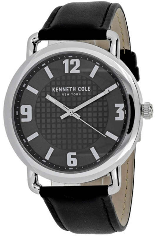 Authentic KENNETH COLE Classic Black Leather Mens Watch