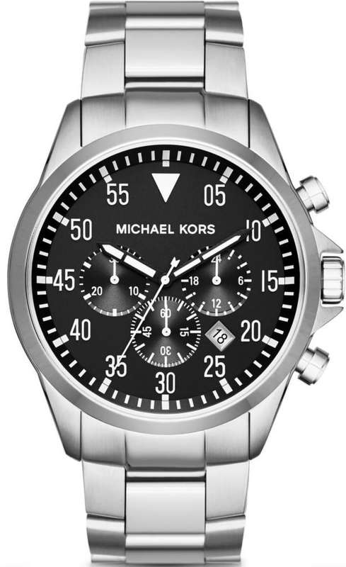 Authentic MICHAEL KORS Gage Stainless Steel Chronograph Mens Watch