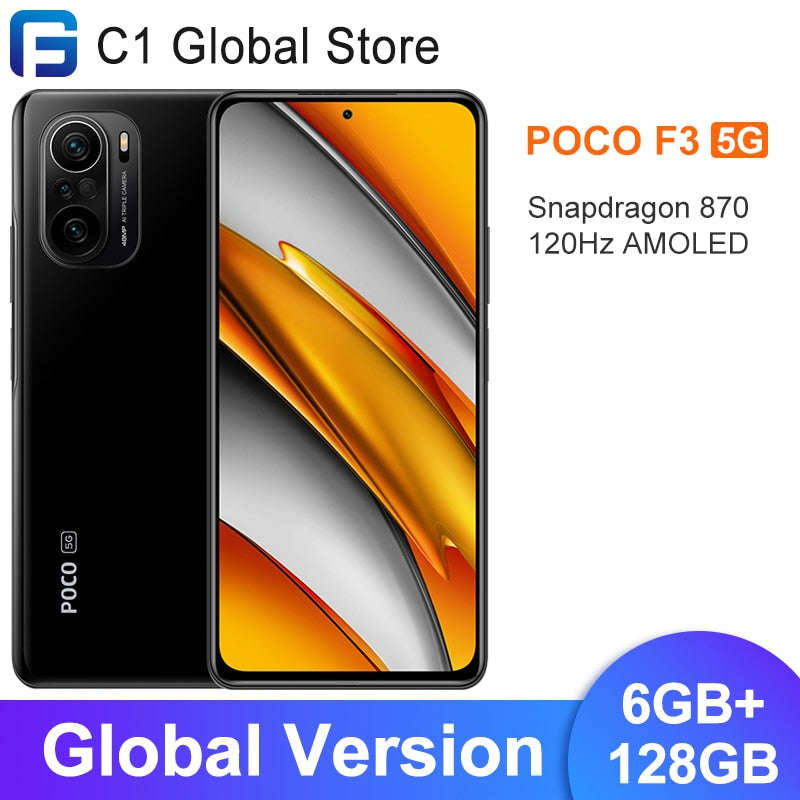 Original Global Version POCO F3 5G Smartphone 6GB 128GB Snapdragon 870 Octa Core 6.67"120Hz E4 AM...