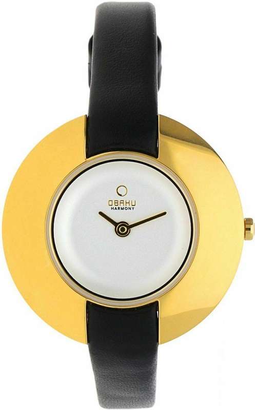 Authentic OBAKU Denmark Black Leather Ladies Watch