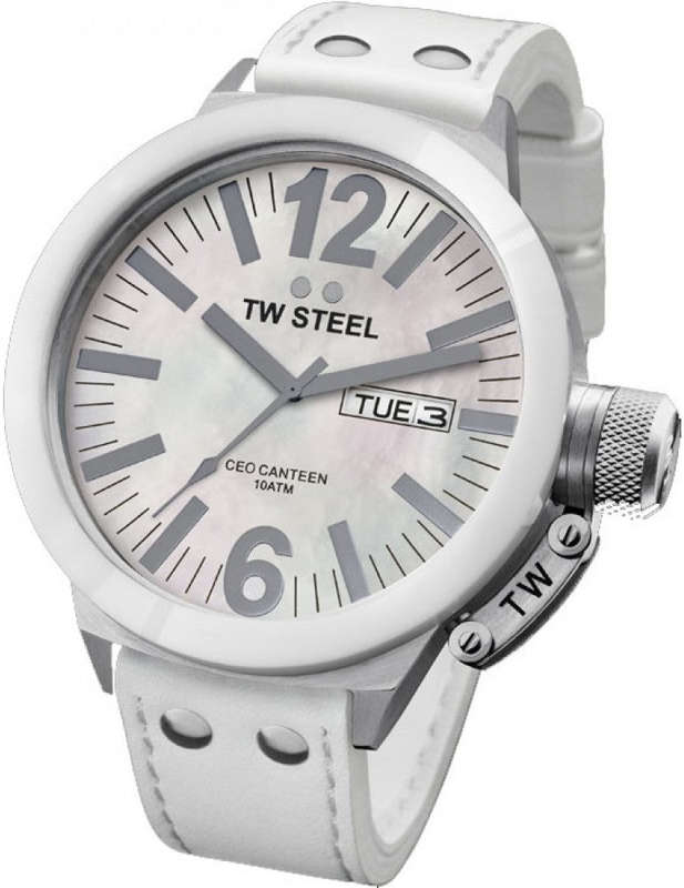Authentic TW STEEL CEO Canteen Mother Of Pearl Oversized Ladies Watch