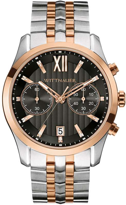 Authentic WITTNAUER Two Tone Stainless Steel Chronograph Mens Watch