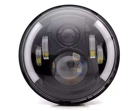 7" 120W LED Jeep JK/JKU Headlight Set - Semi Halo