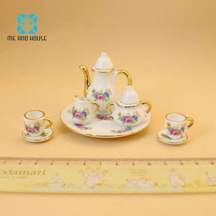 Doll House Miniatures / Printer's Tray - Tea Set 6