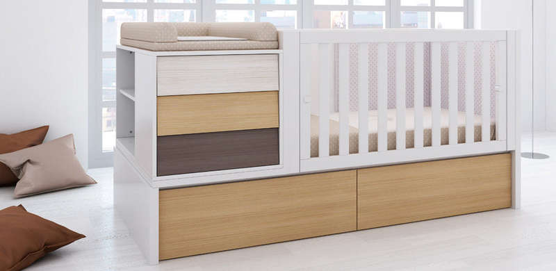 5in1 Convertible Cot (Premium ) - with two pullout drawers