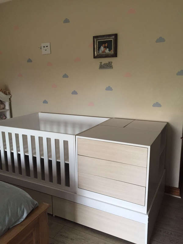 5in1 Convertible Cot (Premium ) - with two pullout drawers