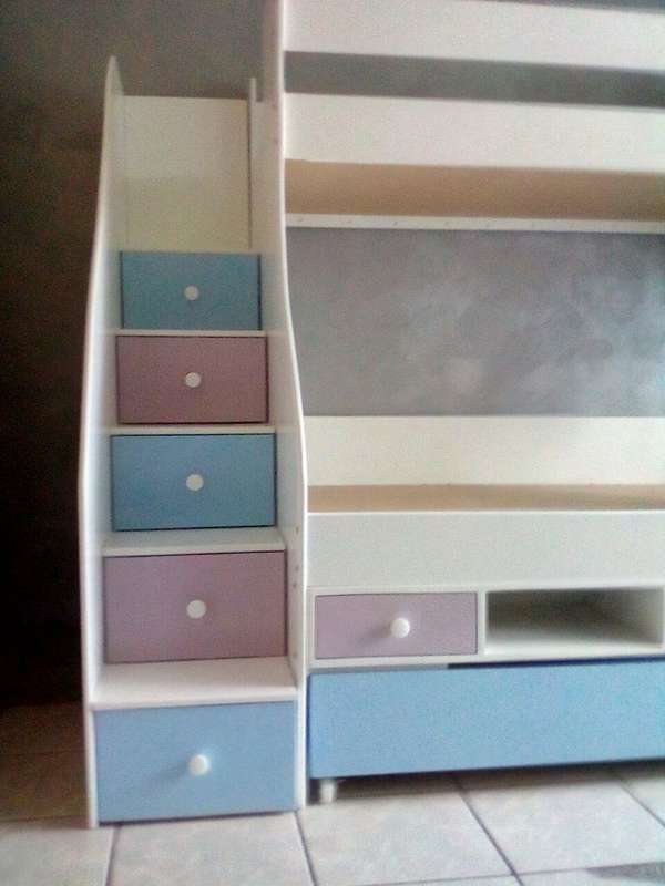 Storage bunk Bed - single over three quarter
