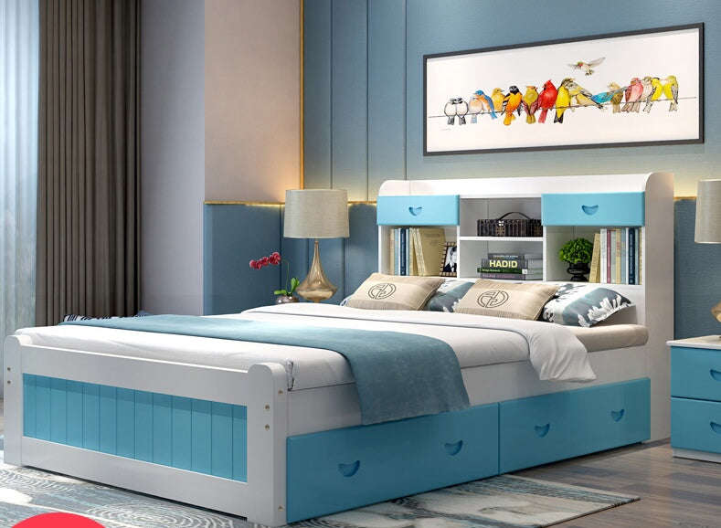 Isabella Solid Platform Bed - Three quarter