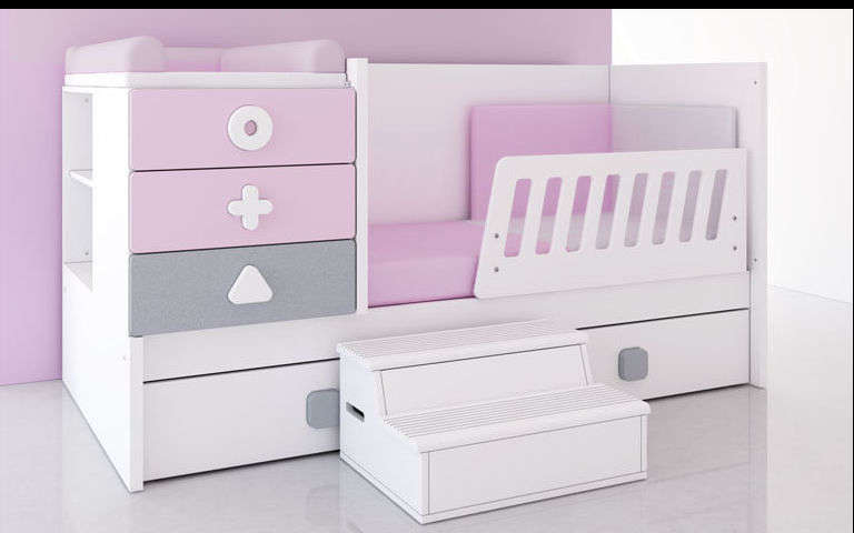 5in1 convertible cot (Basic) - with pullout guest bed underneath