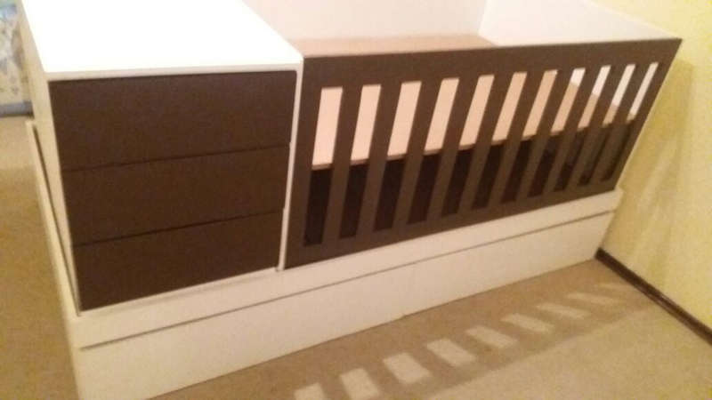 5in1 Convertible Cot (Premium ) - with two pullout drawers