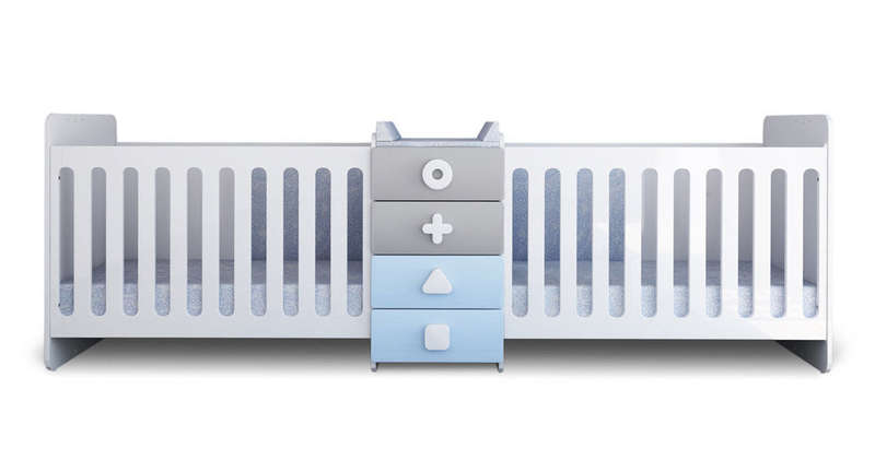 Convertible twin cots - Standard Twin Cots (Total Length 2900 mm)