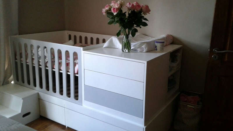 5in1 Convertible Cot (Premium ) - with two pullout drawers