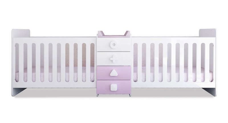 Convertible twin cots - Standard Twin Cots (Total Length 2900 mm)
