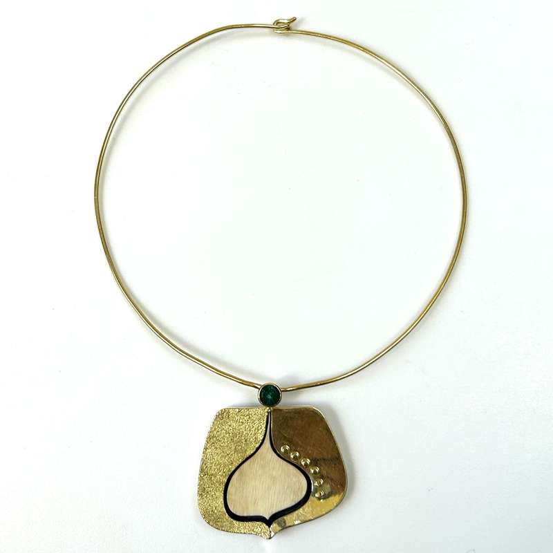 Modernist Peter Cullman 18ct Gold and Sterling Silver Neck Piece