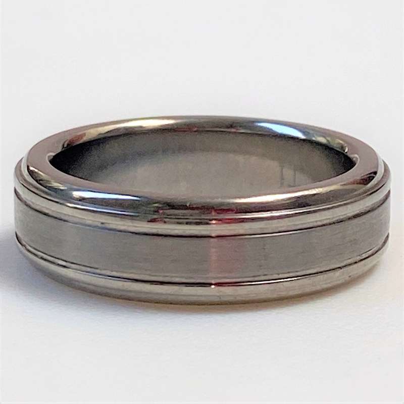 Titanium Mens Two-tone Ring