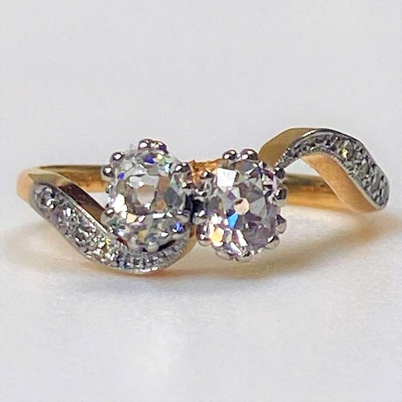 Antique 18ct Gold, Platinum and Diamond Ring