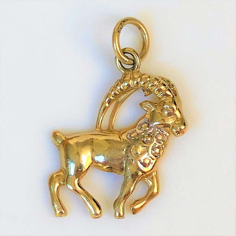 Vintage 9ct Gold "Ibex" Charm Pendant