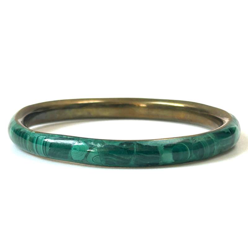 Vintage Malachite Bangle Bracelet