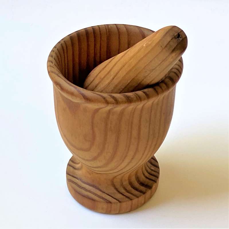Vintage Wooden Pestle and Mortar