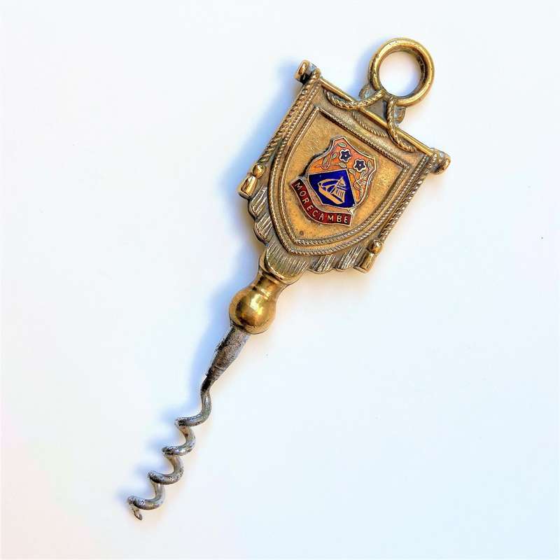 "Morecambe" Souvenir Straight-Pull Brass Corkscrew