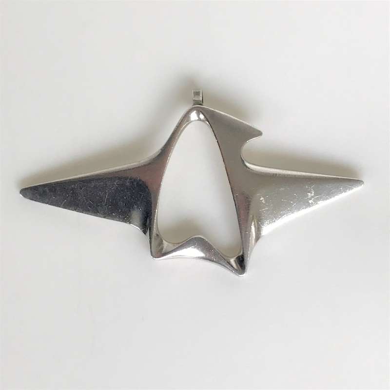 Georg Jensen Silver Pendant #340 by Henning Koppel