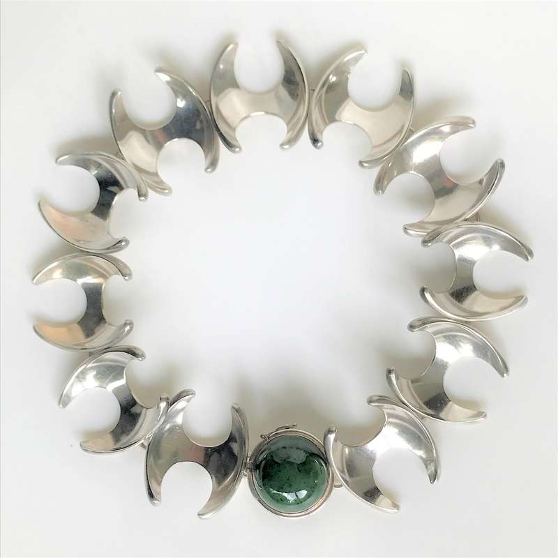 Georg Jensen Silver Necklace #130 by Henning Koppel