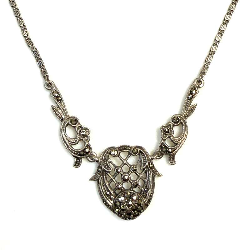 Vintage Silver and Marcasite Necklace